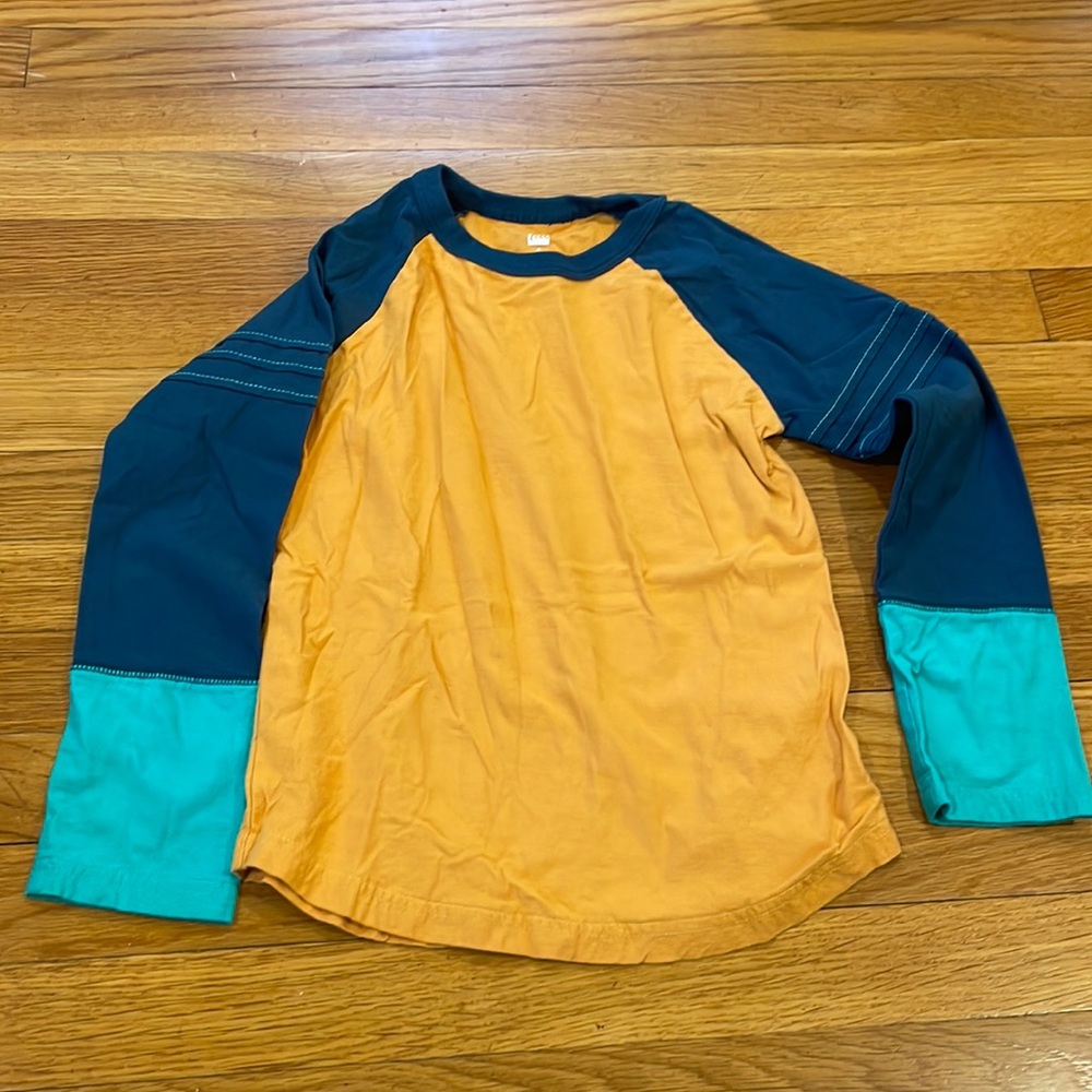 Tea Collection Explorer Colorblock Raglan Top, size 8, long sleeve